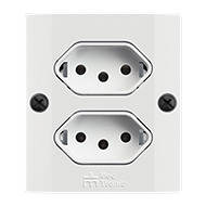 Mectronic Milleniun Conjunto Sobrepor 2 Tomadas 2P+T NBR 14136 10A/250V 39146