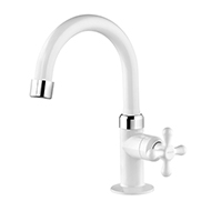 Torneira de Mesa Bica Alta P/ Banheiro Marujá Branca