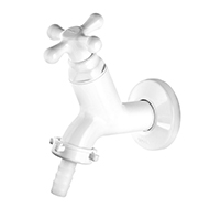 Torneira 10CM C/ Bico Mangueira P/ Tanque Marujá Branca