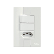 Mectronic Click CJ 2 Inerruptor Simples 2P+T 10A  250V   BR   49094