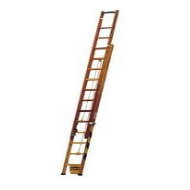 Escada madeira extensiva leve c/ corda 3,60 x 6,00 m  (10/11 degraus)
