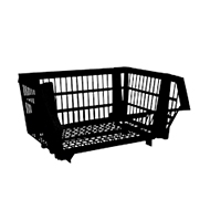 Cesto Plástico Preto    (Pequeno -  44 x 20 x 34)