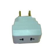 Pino adaptador   2P universal     PB   novo     690663  - branco