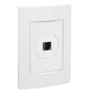 Pialpratis branco   4 x 2  tomada telefone RJ-11      680235