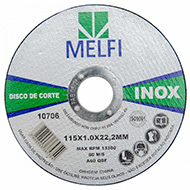 Disco Corte Aço Inox   115 x 1,0 x 22,2mm 