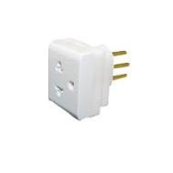 Pino adaptador   2P + TU  PB   / 2P + T antigo   690660 - branco