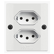 Mectronic Millenium Conjunto Sobrepor 2 Tomadas  2P+T  20A   39895
