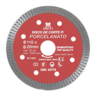 Disco Diamantado de Corte P/Porcelanato 110 X 20MM  Ultra Fino