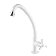 Torneira de Mesa Bica Móvel P/ Cozinha Pacific Branca